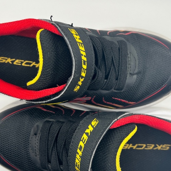 Skechers Kids' Black and Red Athletic Shoes - Picture 2 of 7